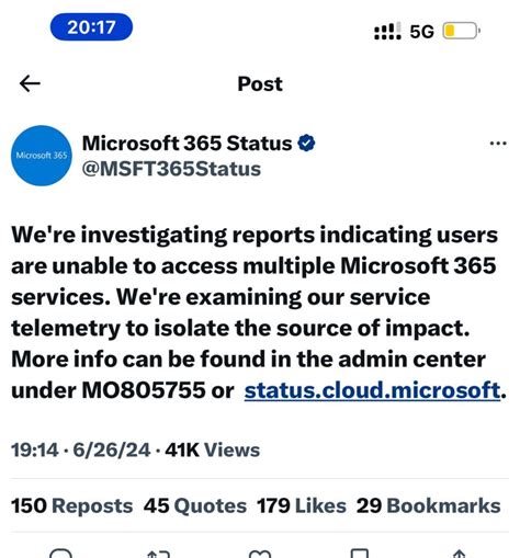 m365 outages